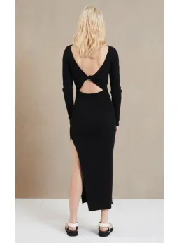 Bec & Bridge Riviera Long Sleeve Midi Dress Black Size AU 6 for rent on The Volte - image 3