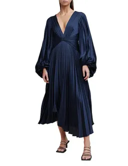 Acler Plams Dress Navy Size 8  for rent on The Volte - image 3