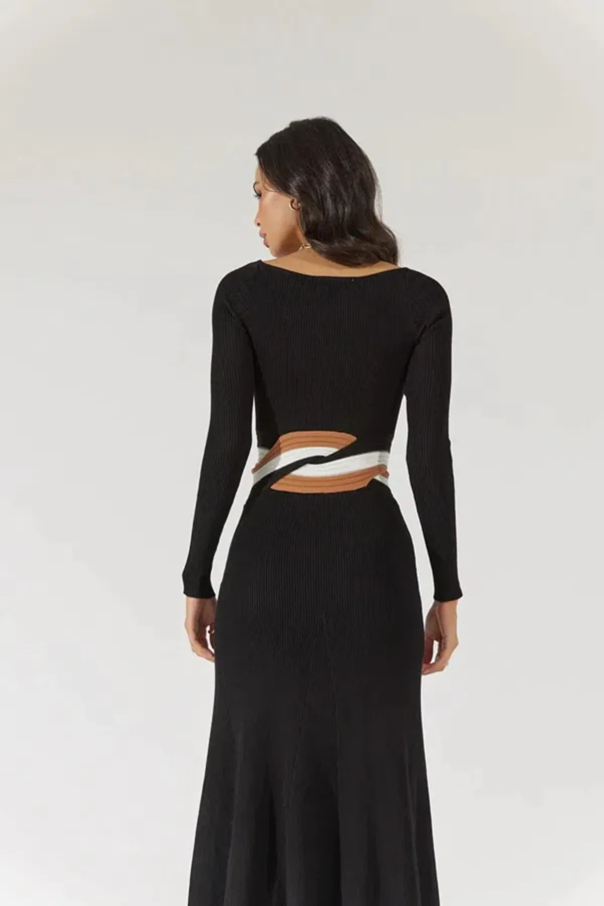 Sovere Inertia Knit Midi Dress Black Size 10 - Image 3