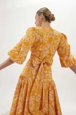 Mon Renn Monarch Midi Dress Print Size 10  for rent on The Volte - image 2