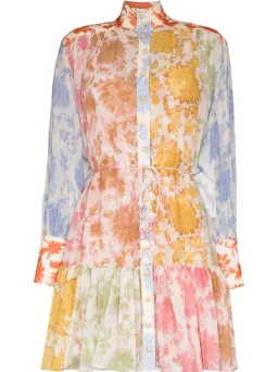 Zimmermann Postcard Lantern Mini Dress Print Size 2 for rent on The Volte - image 5