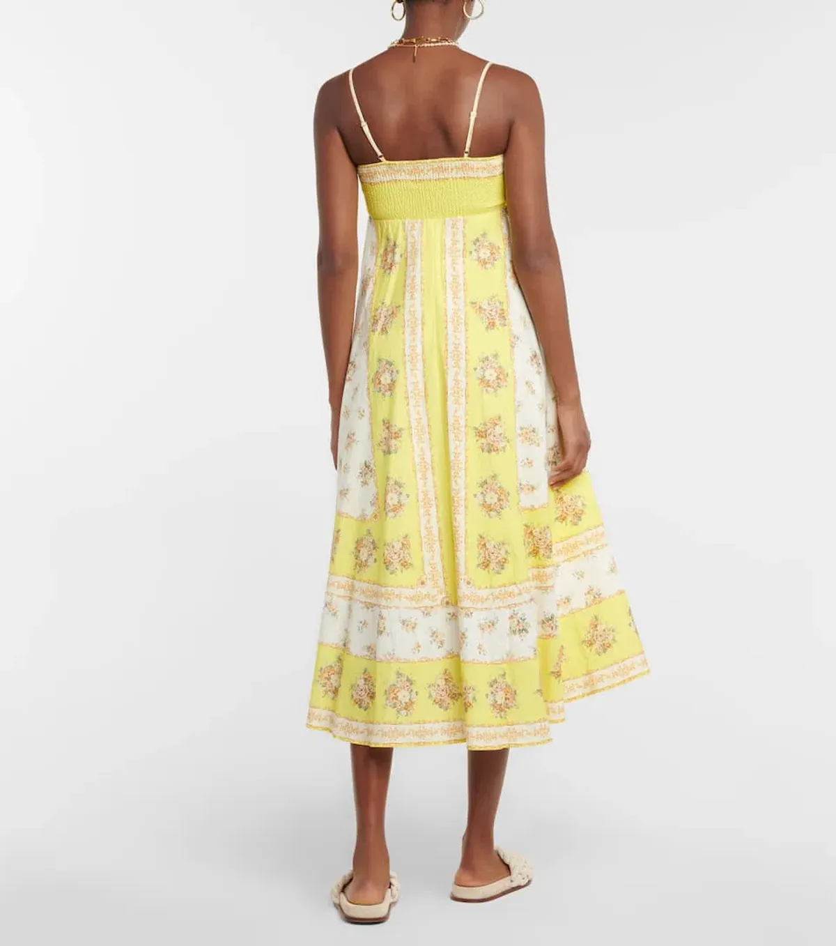 Alemais Catalina Midi Dress Yellow Size 8 - Image 5