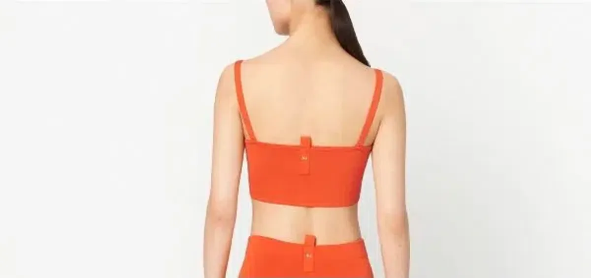 Marc Jacobs Logo Knit Bandeau Cropped Top Orange Size 12 - Image 2