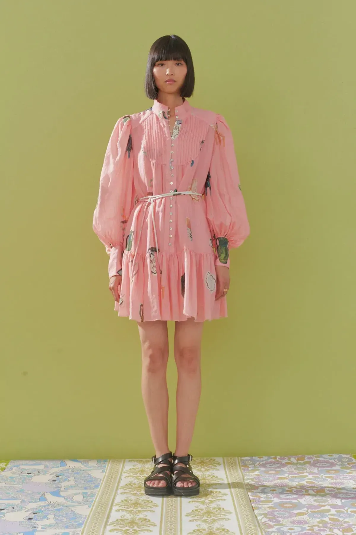 Alemais Cleo Smock Mini Dress Pink Size 10 - Image 1