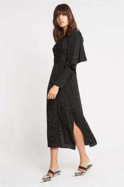 Sass & Bide Space Oddity One Shoulder Dress Black Size 8  for rent on The Volte - image 1