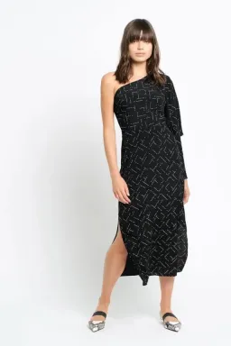 Sass & Bide Space Oddity One Shoulder Dress Black Size 8  for rent on The Volte - image 3