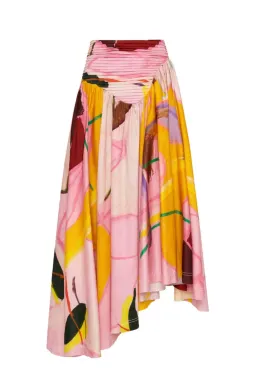 AJE Jolie Asymmetrical Midi Skirt Print Size 6 for rent on The Volte - image 4