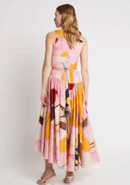 AJE Jolie Asymmetrical Midi Skirt Print Size 6 for rent on The Volte - image 2