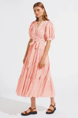Steele Nectar Maeve Dress Pink Stripes Print Size S for rent on The Volte - image 2