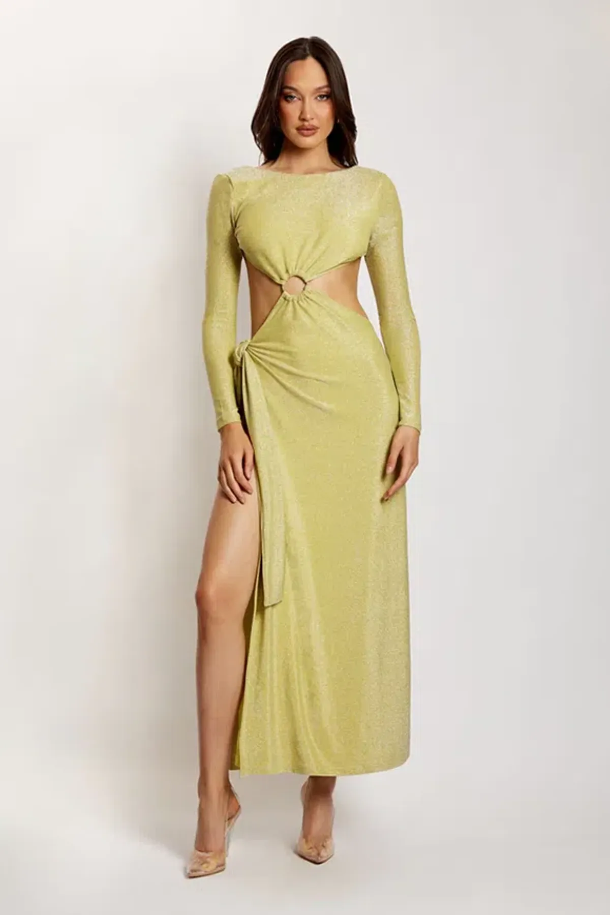 Meshki Christina Gown Shimmer Green Size S/Au 8 - Image 1