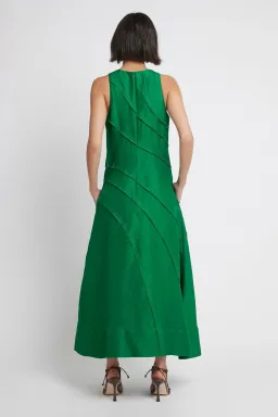 Aje Faraway Midi Dress Emerald Green Size 8 for rent on The Volte - image 3