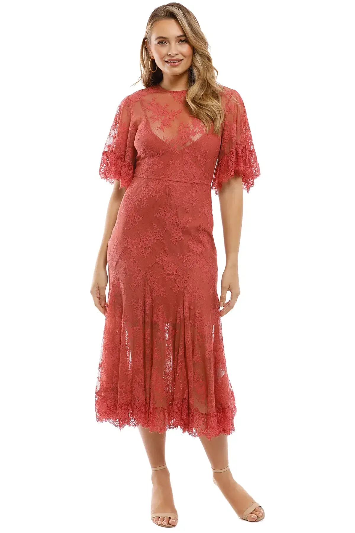 Talulah Blind Love Midi Dress  Rosewood Size 8 - Image 1