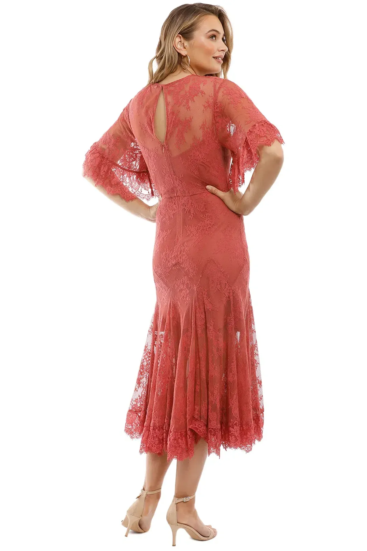 Talulah Blind Love Midi Dress  Rosewood Size 8 - Image 3