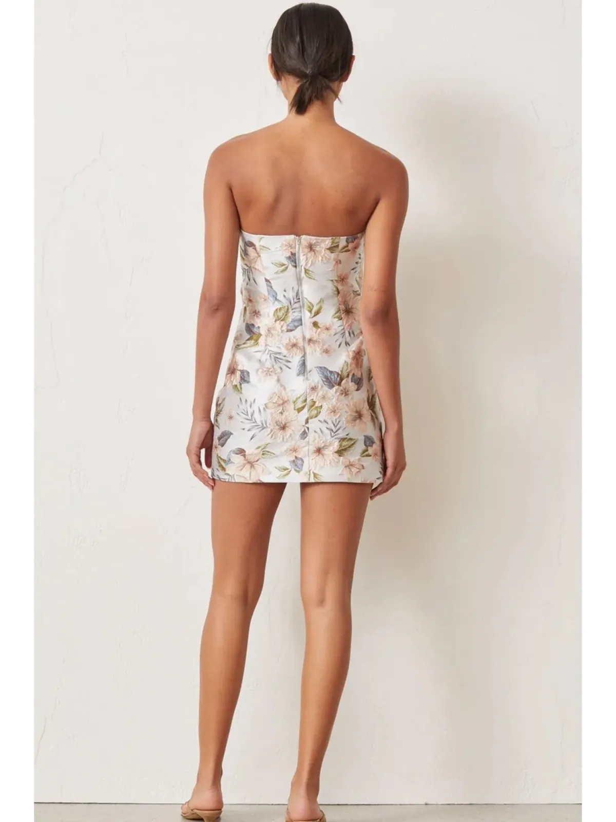 Bec & Bridge Fleurette Jacquard Mini Dress Print Size AU 6 - Image 4
