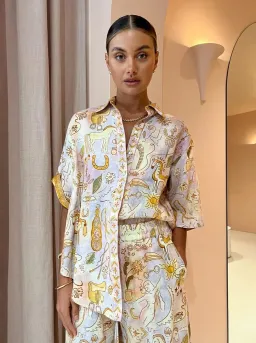 Alemais Solitaire Shirt and Pants Set Watercolour Print Size 12 for rent on The Volte - image 2