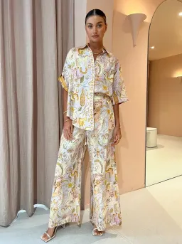 Alemais Solitaire Shirt and Pants Set Watercolour Print Size 12 for rent on The Volte - image 1