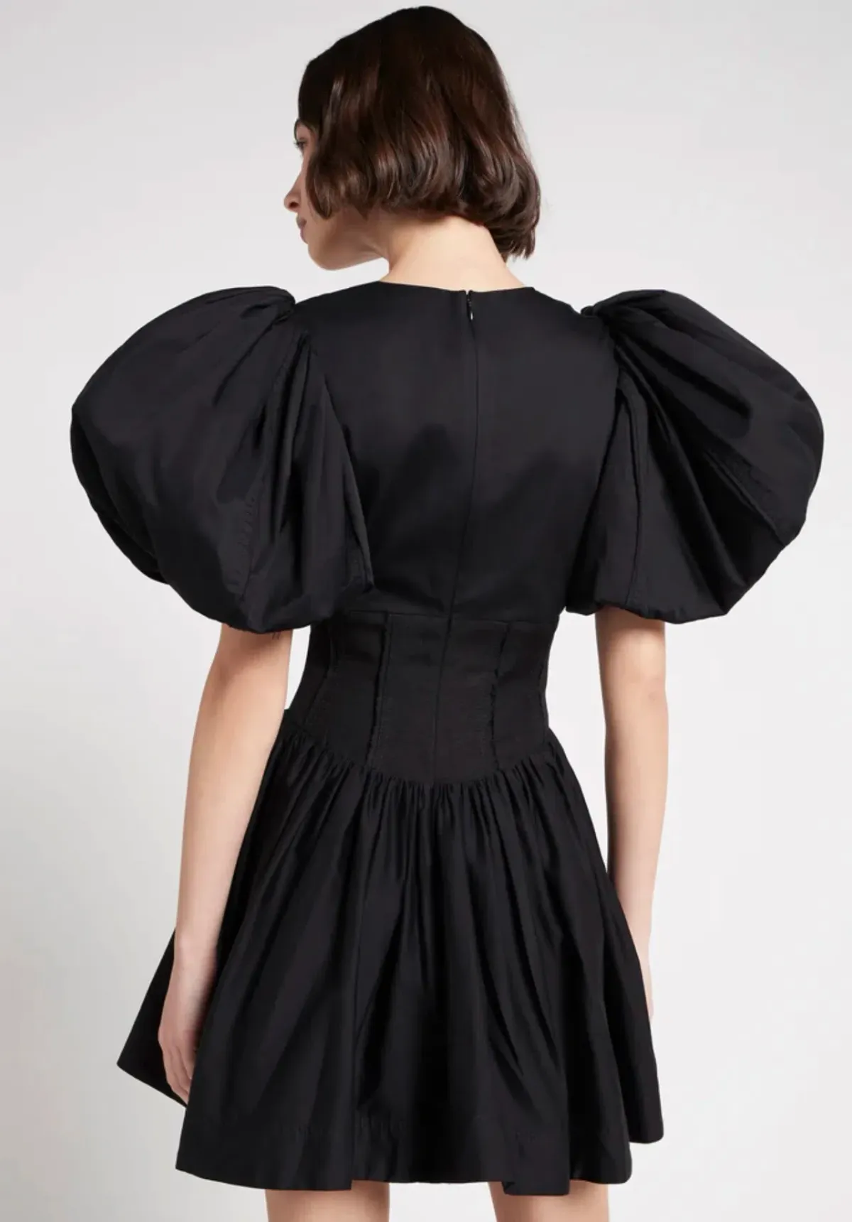 Aje Gianna Puff Sleeve Mini Dress Black Size 12 - Image 3