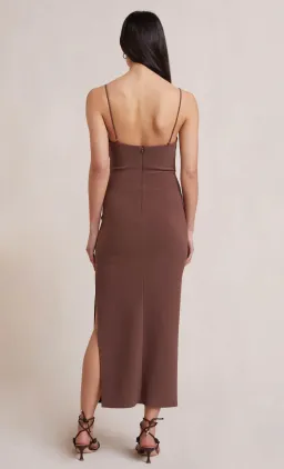 Bec & Bridge Ivy Midi Dress Dark Chocolate Size 6 for rent on The Volte - image 3