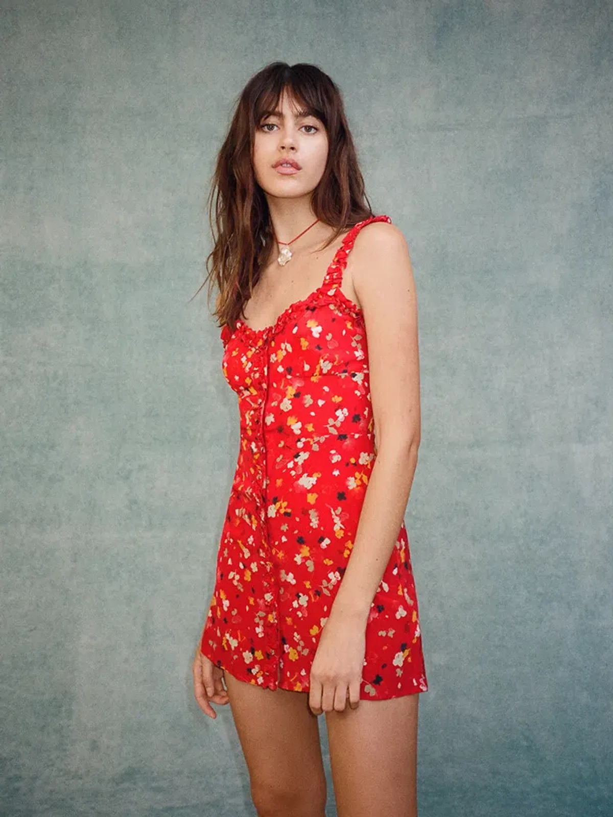 Realisation Par Julia Dress Rouge Fleur Size 10 - Image 2