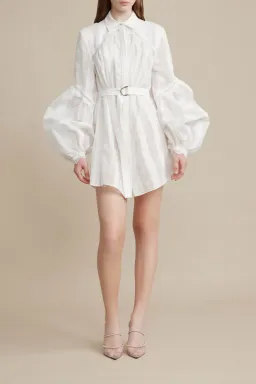 Acler The Rusper Dress in Ivory Check Size 8 for rent on The Volte - image 1