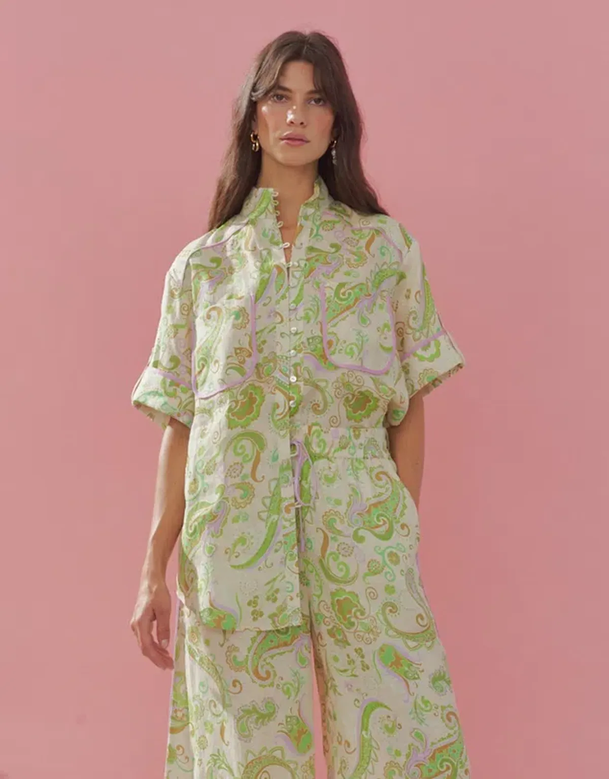 Alemais Marta Shirt in Mint Size 6 - Image 1