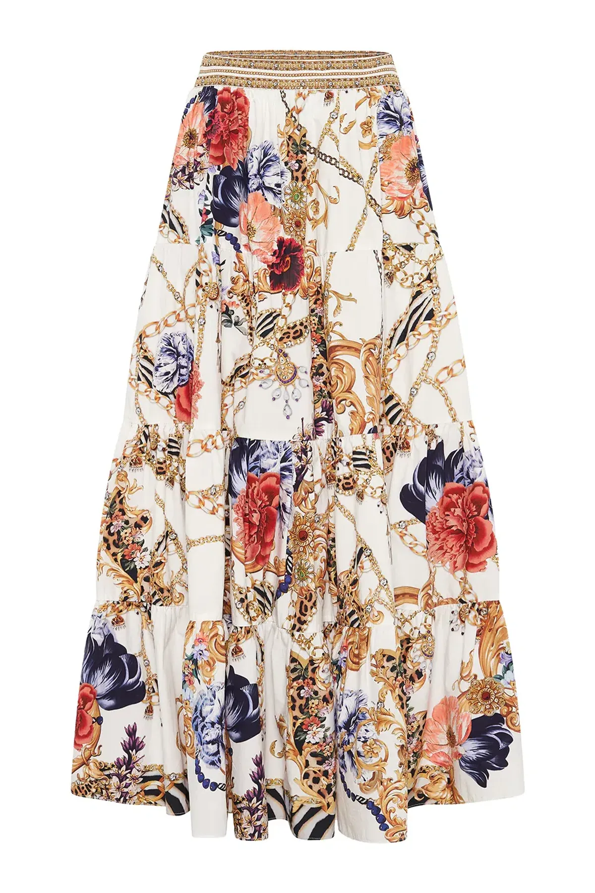 Camilla Reign Supreme Bralette & Tiered Maxi Skirt Set Size Print S/XS - Image 3
