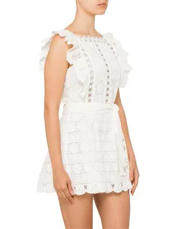 Zimmermann Kali Daisy Playsuit Ivory Size 0 / AU 8 for rent on The Volte - image 4