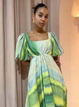 Acler Temple Dress in Impressionist Stripe Size 10 for rent on The Volte - image 2