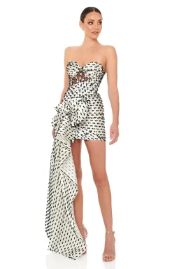 Eliya the Label Georgette Dress Black/White Size Small for rent on The Volte - image 1