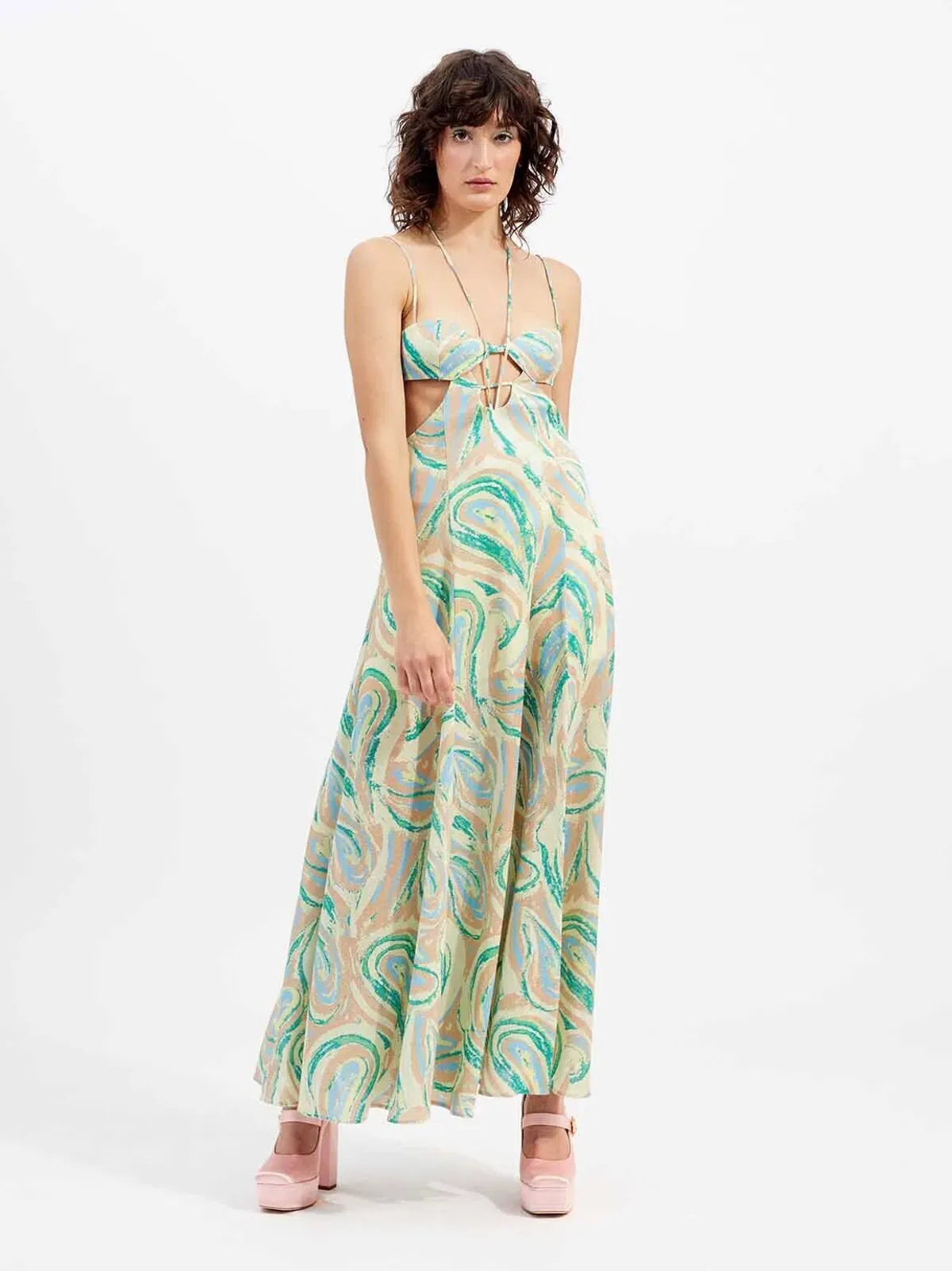 Alice McCall Swan Lake Midi Dress Citrus Size 16 - Image 2
