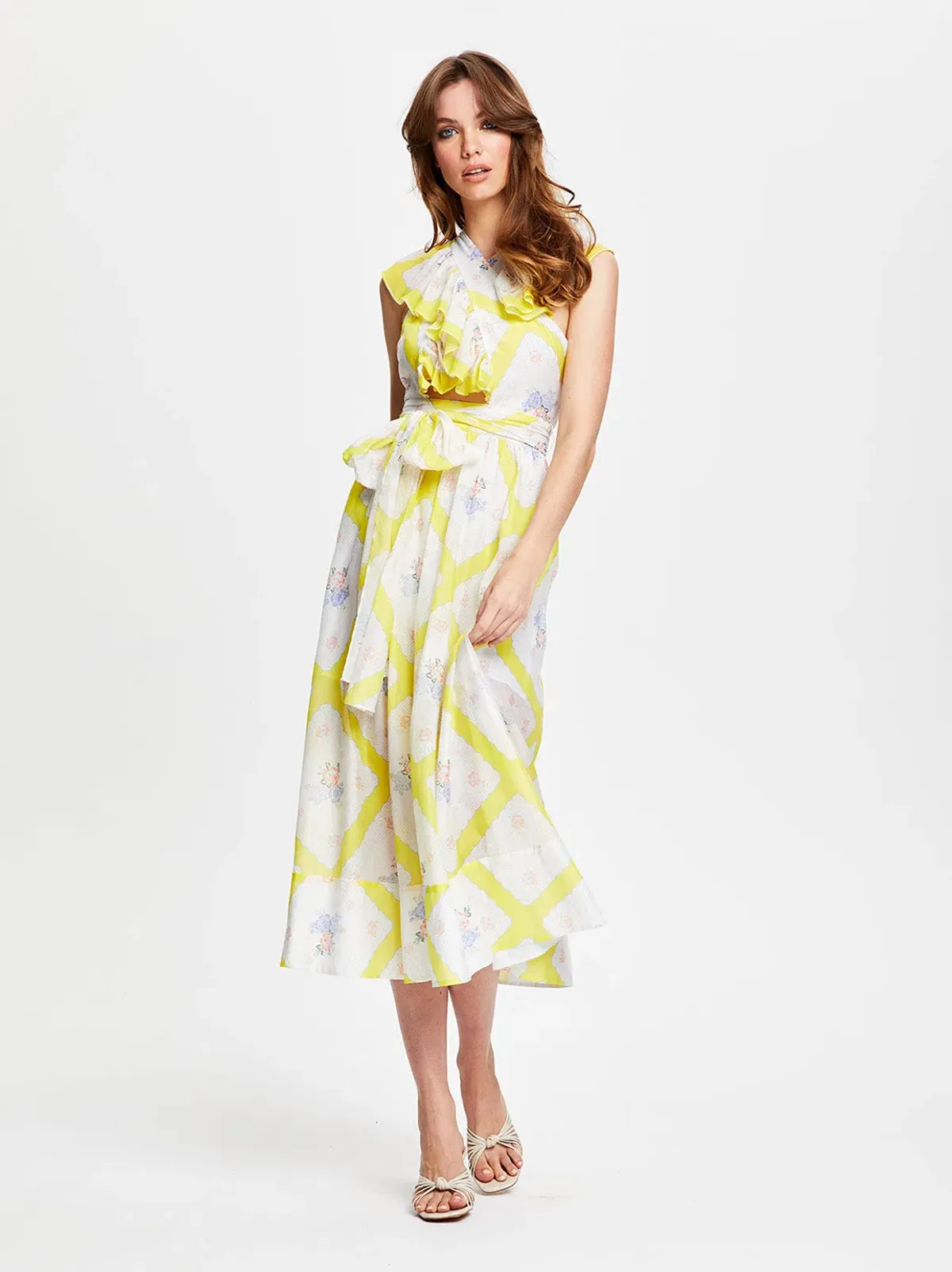 Alice McCall LA Girl Midi Dress Citrus Size 6 - Image 4