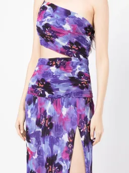 Rebecca Vallance Purple Rain One Shoulder Gown Print Size 10 for rent on The Volte - image 2