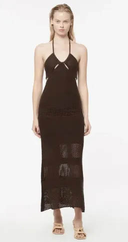 Manning Cartell Highly Strung Knit Halter Dress Brown Size 10 for rent on The Volte - image 2