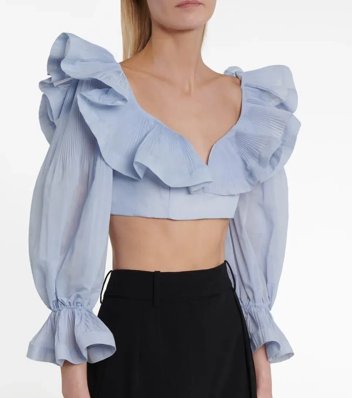 Zimmermann The Lovestruck Cropped Bodice Periwinkle Size 3 - Image 1