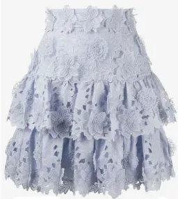 Zimmermann The Lovestruck Miniskirt Periwinkle Size 3  for rent on The Volte - image 4