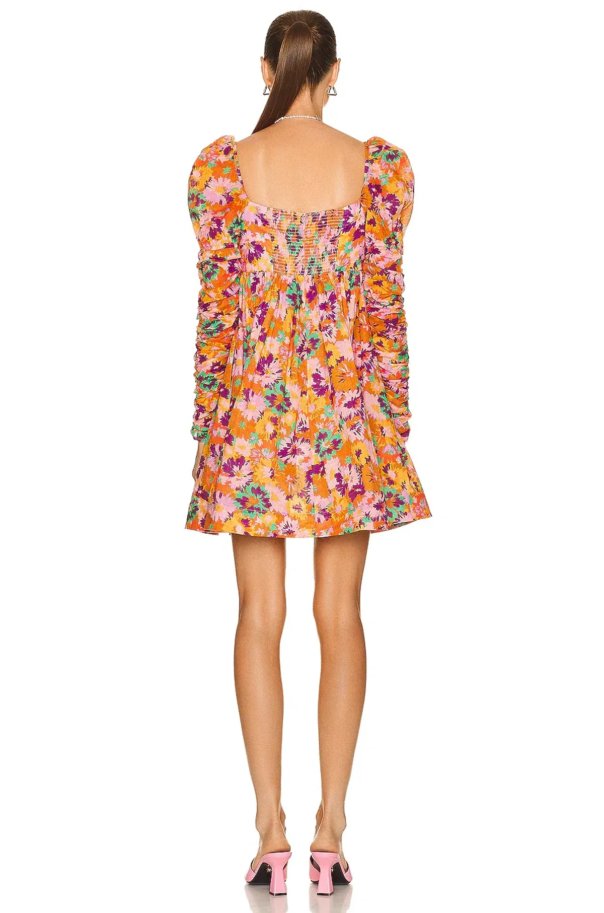 Zimmermann Violet Twist Front Mini Dress Mustard Multi Floral Size 0P / Au 6 - Image 2