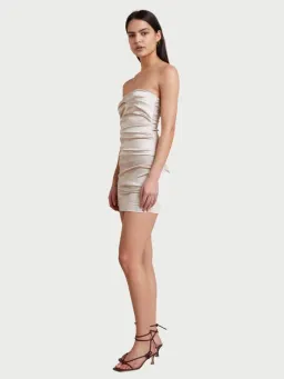 Bec & Bridge Heather Mini Dress Champange Cream Size 8  for rent on The Volte - image 2