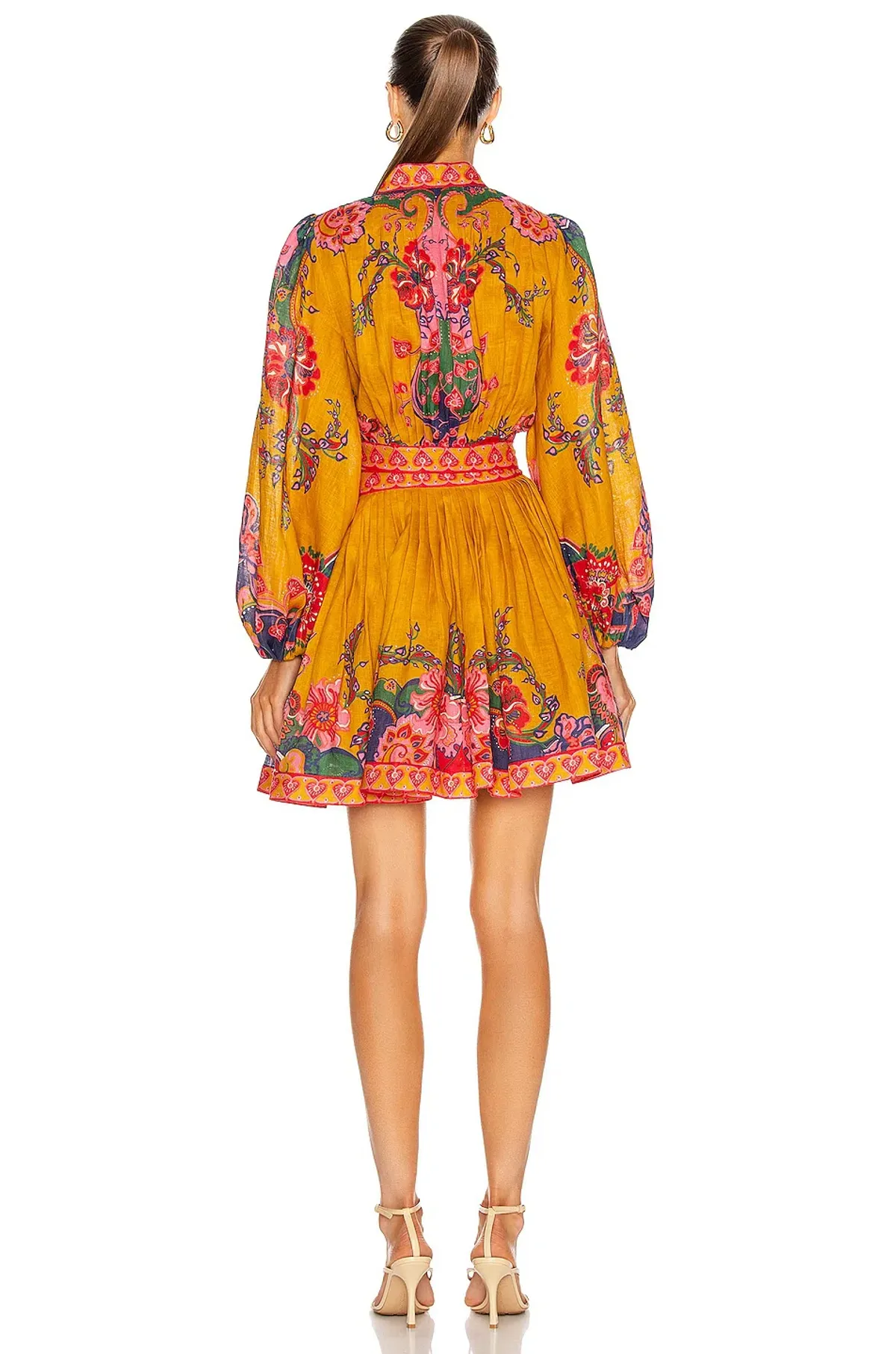 Zimmermann Lovestruck Paisley Linen Wrap Dress Print Size 3 - Image 3