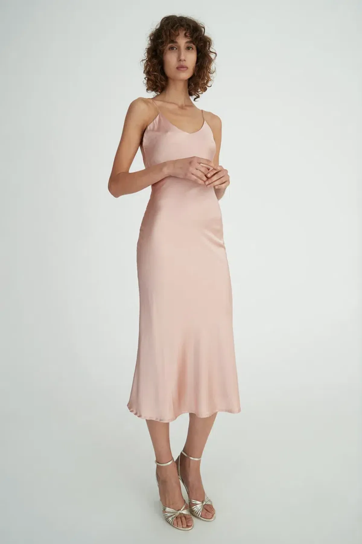 Hansen & Gretel Demi Silk Dress Pink Size L - Image 1