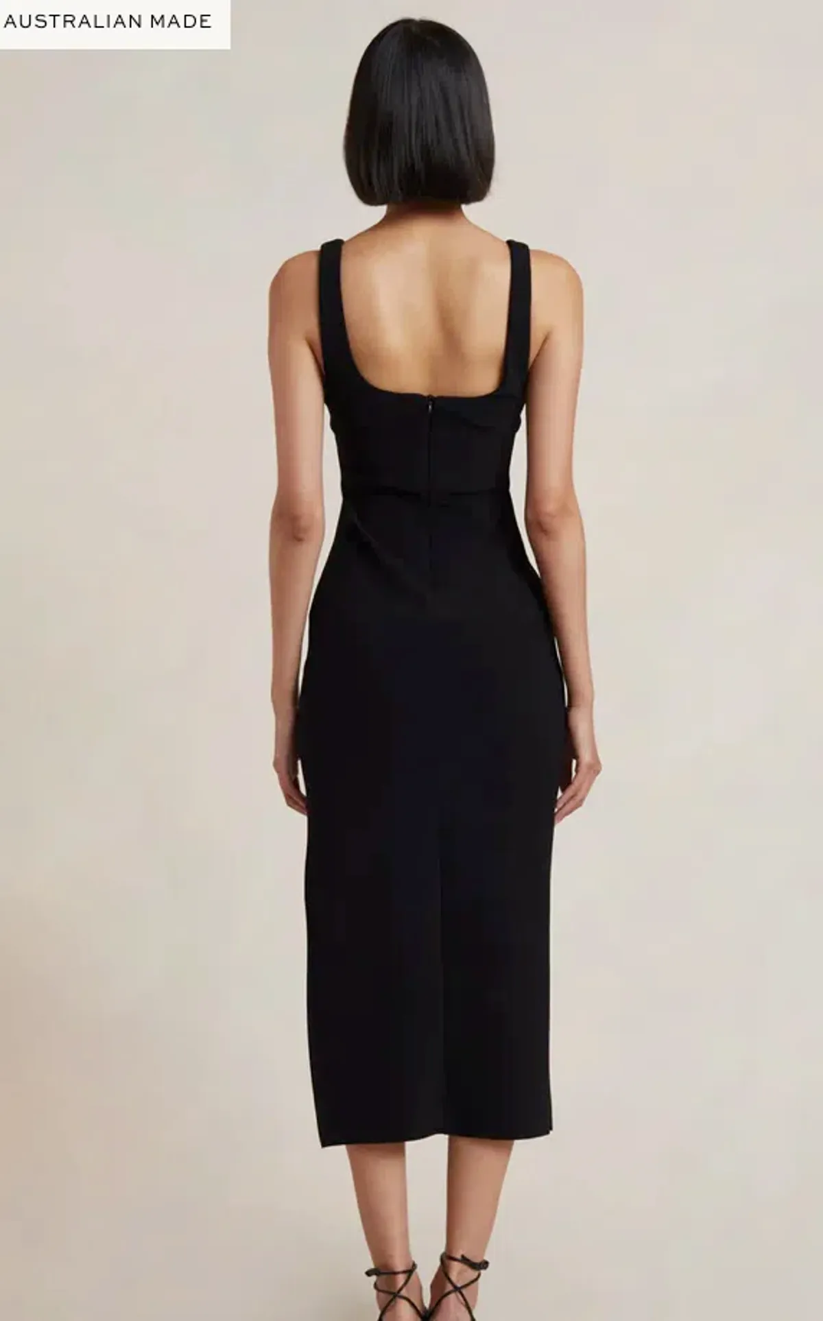 Bec & Bridge Iris Midi Dress in Black Size 14 - Image 3