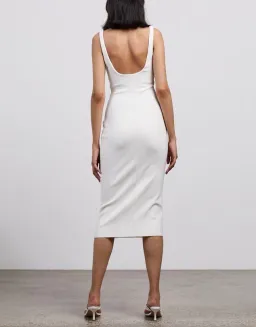 Bec and Bridge Hana Tuck Midi Dress Ivory Size 8 for rent on The Volte - image 3