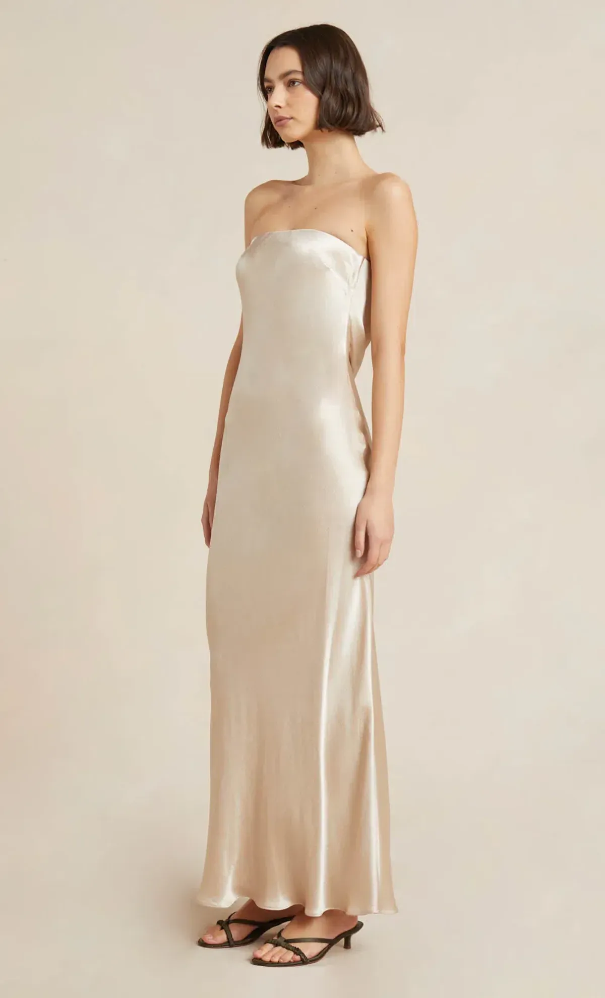 Bec and Bridge Moon Dance Strapless Dress in Sand Beige Size 12 - Image 2