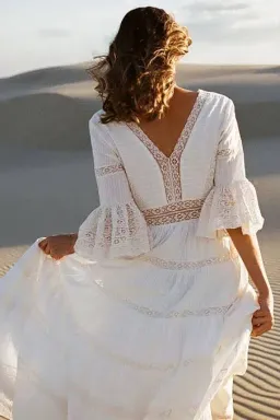 Spell & The Gypsy Tuula Senorita Gown Cream Size Medium for rent on The Volte - image 3