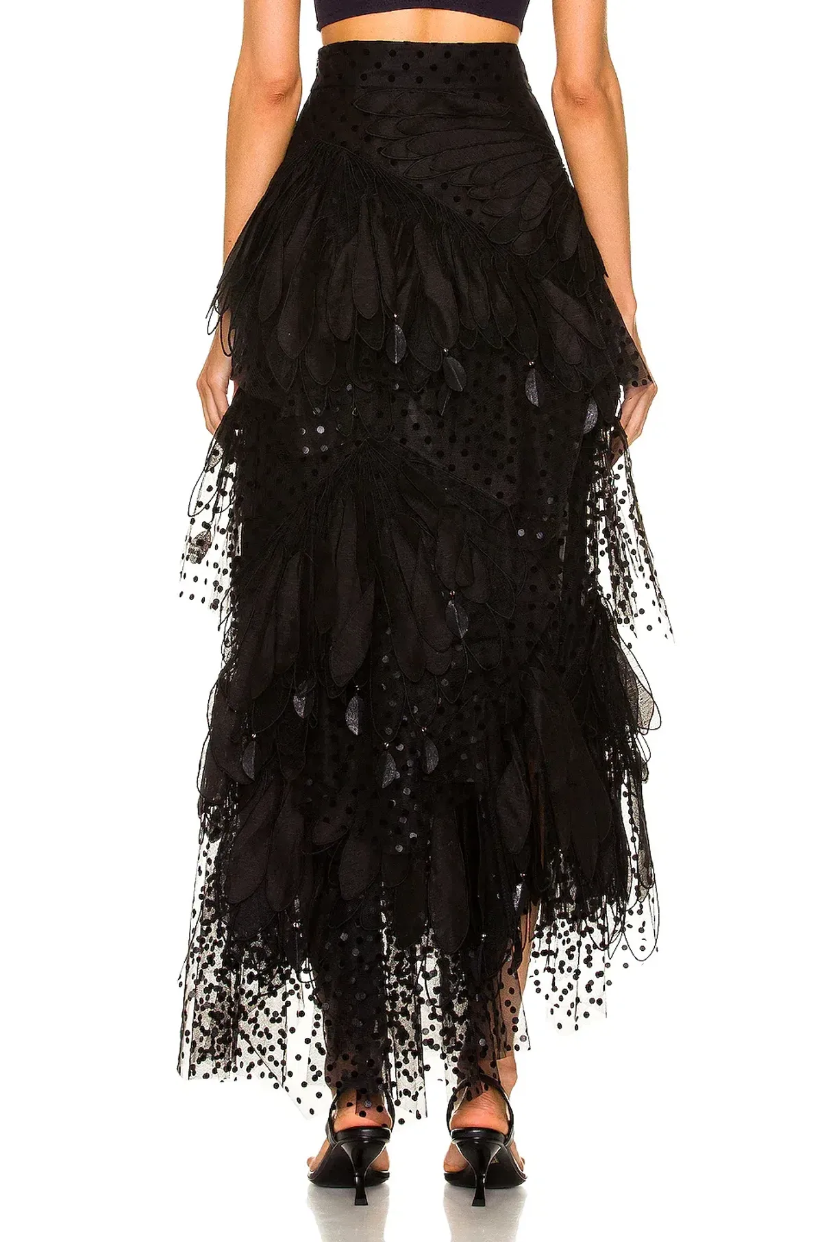 Zimmermann Rhythmic Embroidery Skirt Black Size 0/AU 8 - Image 4