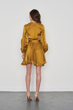 ZIMMERMANN WINSOME FLUTTER ROBE DRESS CITRUS Size 8 for rent on The Volte - image 6