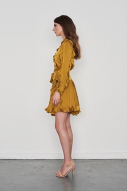 ZIMMERMANN WINSOME FLUTTER ROBE DRESS CITRUS Size 8 for rent on The Volte - image 5