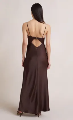 Bec & Bridge Hazel Maxi Dress in Chocolate Brown Size 12 for rent on The Volte - image 3
