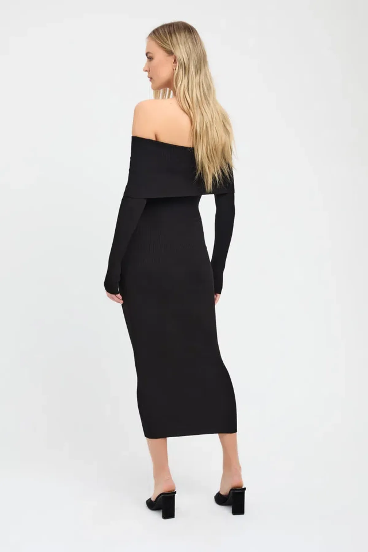 Kookai Lola Fold-Down Midi Dress Size 2/AU 12 - Image 4