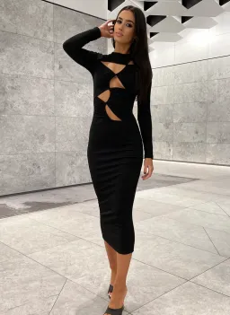 Eliya The Label Cabana Dress Black Size S for rent on The Volte - image 3