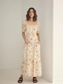 One Country Mouse Oakmeadow Jasmine Dress In Hibiscus Size 10 for rent on The Volte - image 1